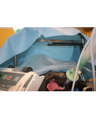 Hold-up bar for surgical draping