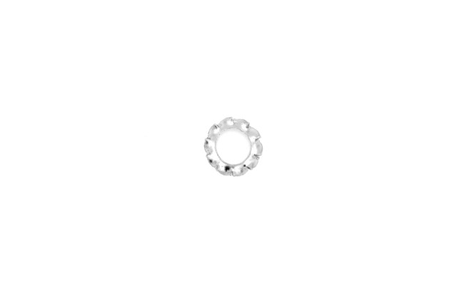 Inox toothed washer, hole 3 mm