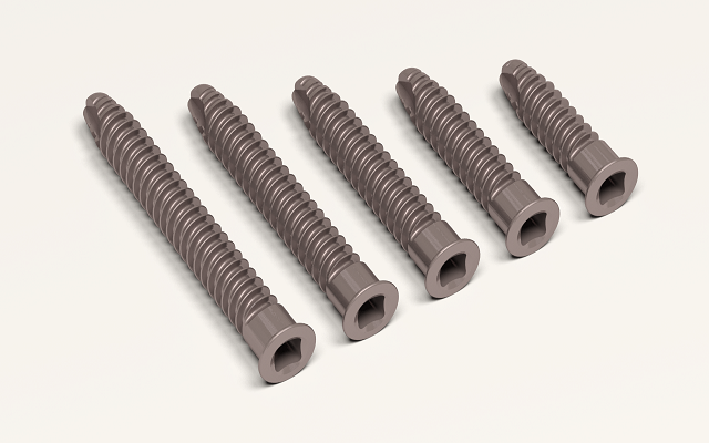 Titanium cortical screw, square head