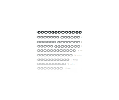 Straight medium plate, 16 hole