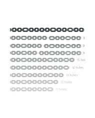 Straight large plate, 16 hole